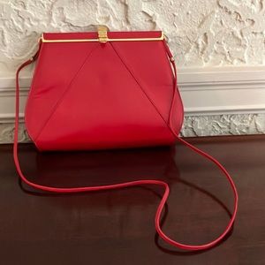 Charles Jourdan Vintage red shoulder bag.